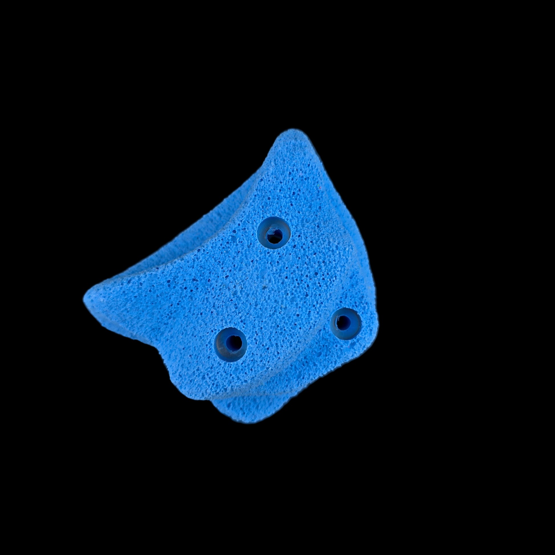 Blue colored Blob Screw-on climbing hold