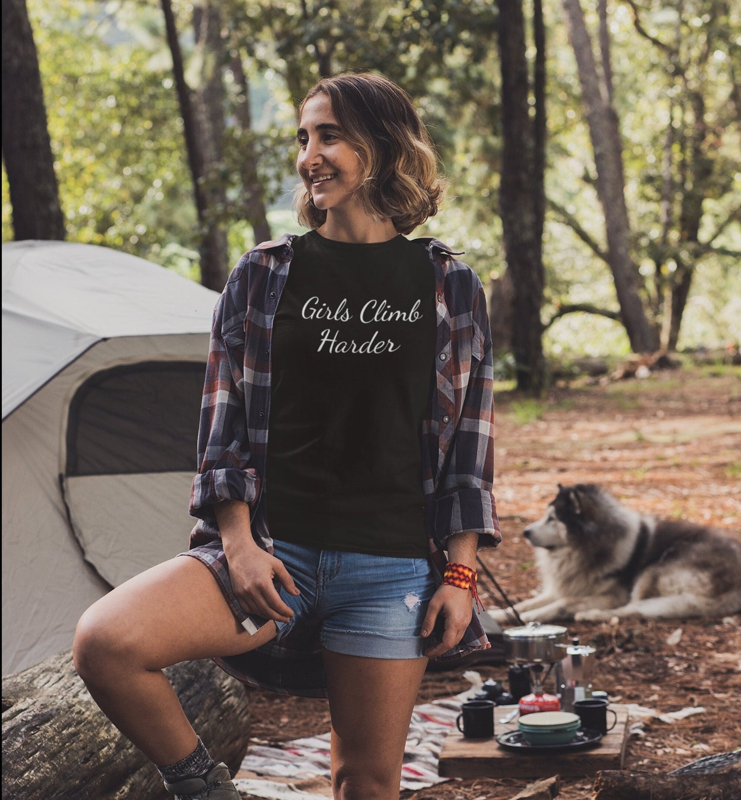 Girls Climb Harder Rock Climbing Shirt | Bouldering Shirt