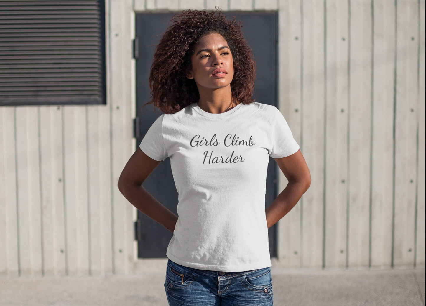 Girls Climb Harder Rock Climbing Shirt | Bouldering Shirt