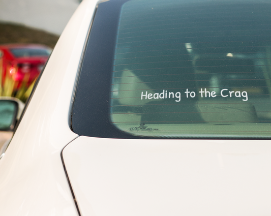 Heading to the Crag Decal